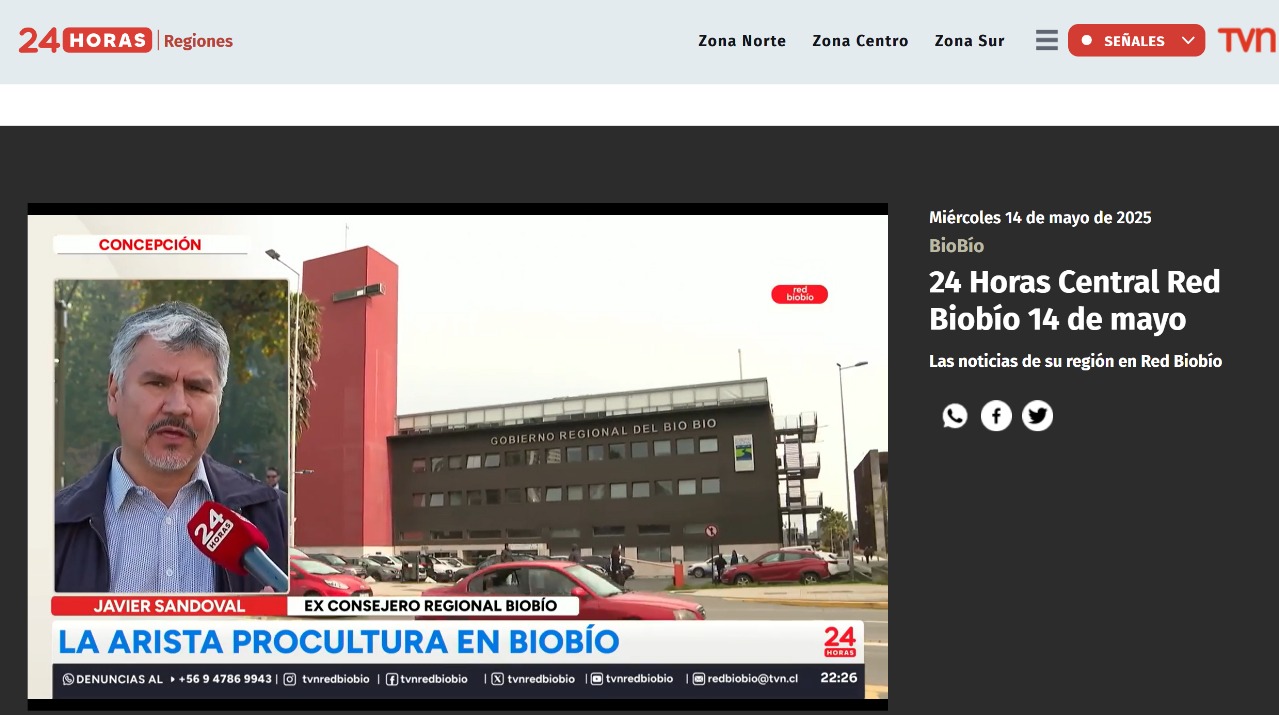 Nota Procultura - Tvn Red Biobio - Javier Sandoval Ojeda