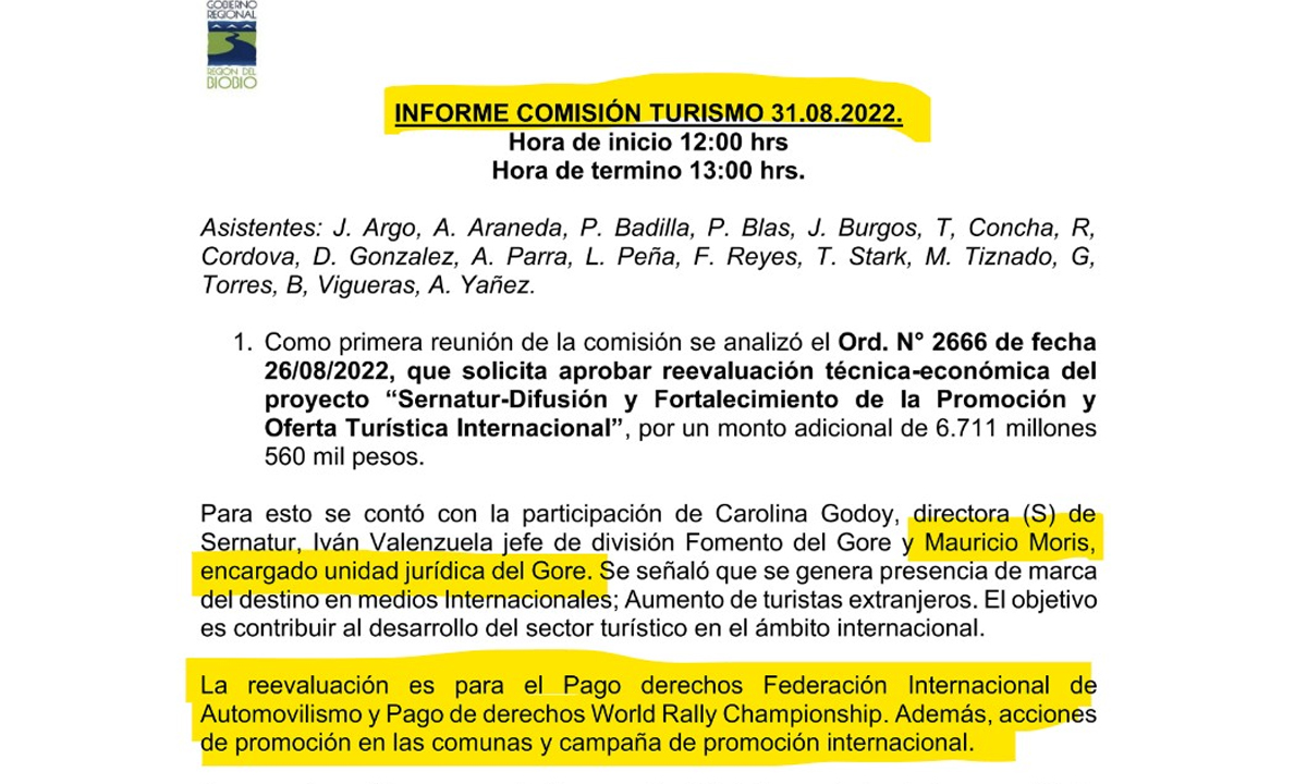 Javier Sandoval Ojeda - Cuestiona asignación de fondos al WRC 3
