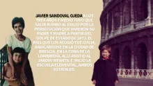 Javier Sandoval Ojeda - Primera infancia en el exilio